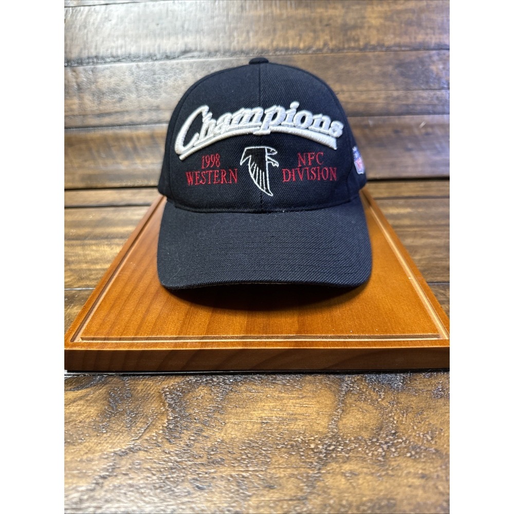 Vintage 1998 Atlanta Falcons NFC Division Champions Hat Logo Athletics Snap Back